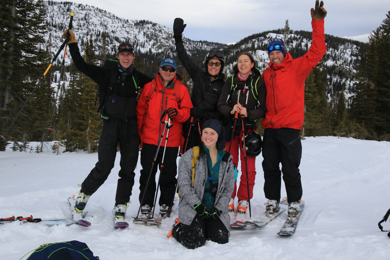 A group of backcountry skiers near steamboat springs colorado.